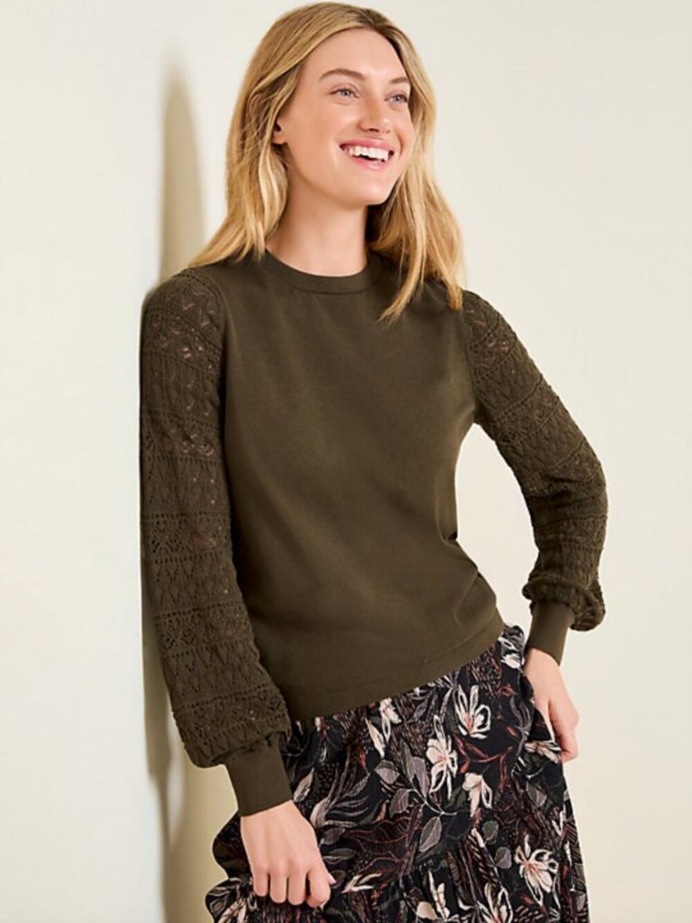 Garnet Hill Lorelei Pima-Cotton Sweater